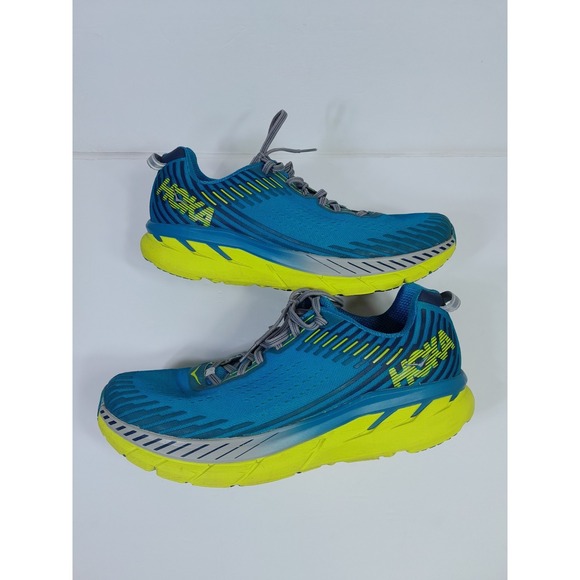 Hoka One One Other - Hoka One One Clifton 5 Blue/Yellow Running Shoes Mens Size 11.5